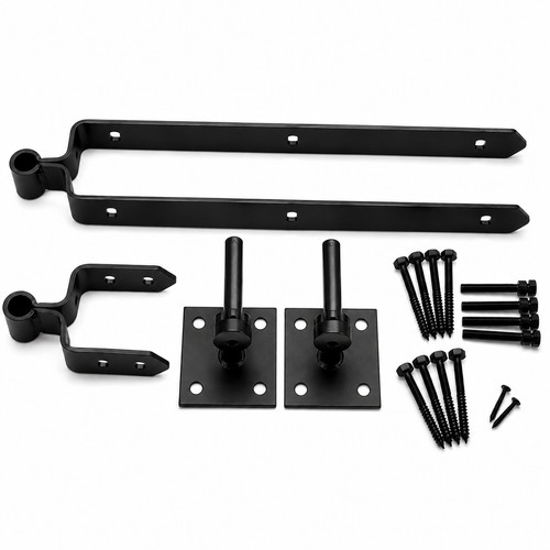 Field gate hinges double strap - gate,